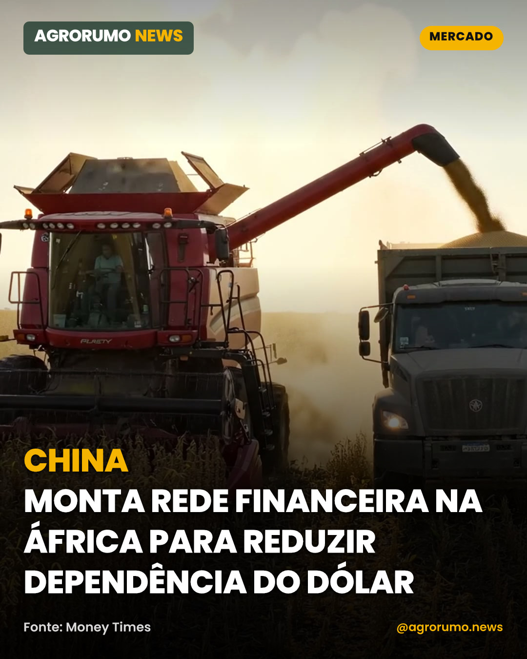 China monta rede financeira na África para reduzir dependência do dólar