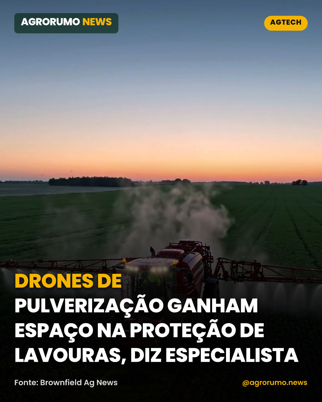 Drones de pulverização ganham espaço na proteção de lavouras, diz especialista