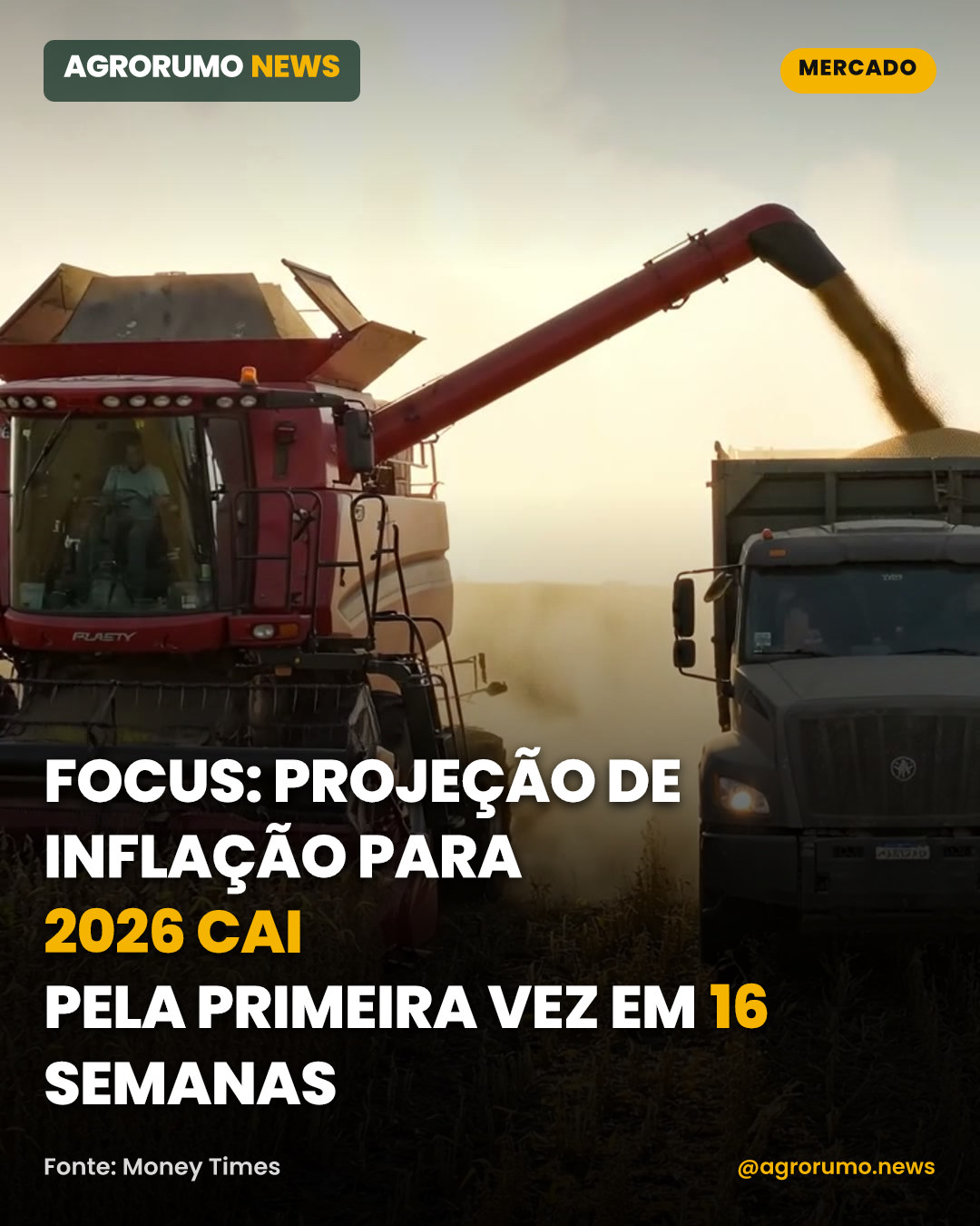 Focus: projeção de inflação para 2026 cai pela primeira vez em 16 semanas