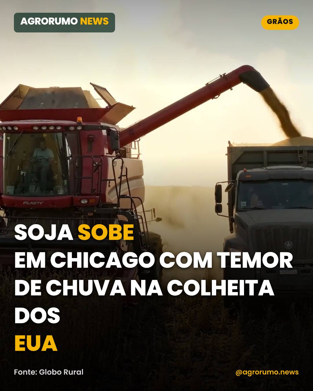 Soja sobe em Chicago com temor de chuva na colheita dos EUA