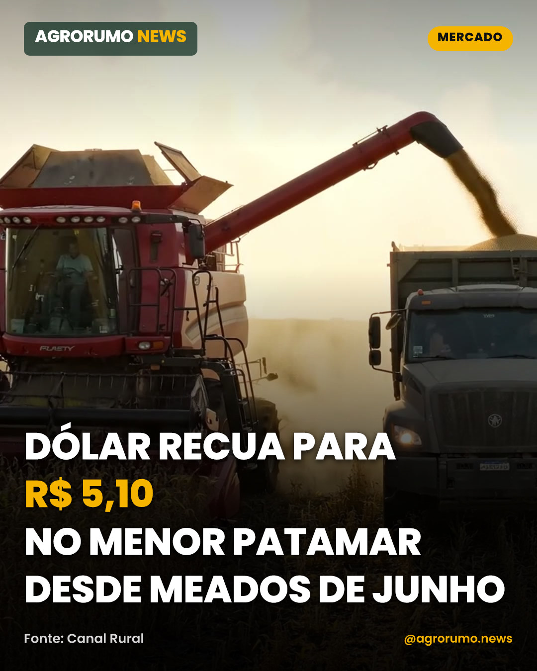 Dólar recua para R$ 5,10 no menor patamar desde meados de junho