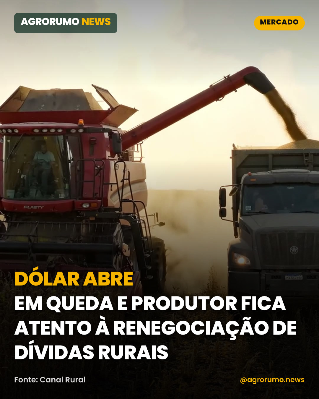 Dólar abre em queda e produtor fica atento à renegociação de dívidas rurais