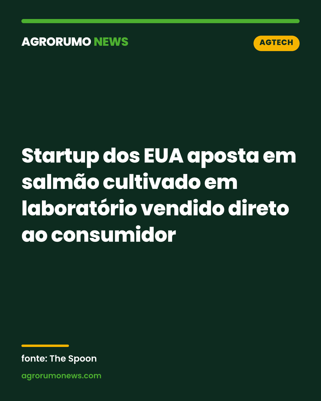 Startup dos EUA aposta em salmão cultivado em laboratório vendido direto ao consumidor