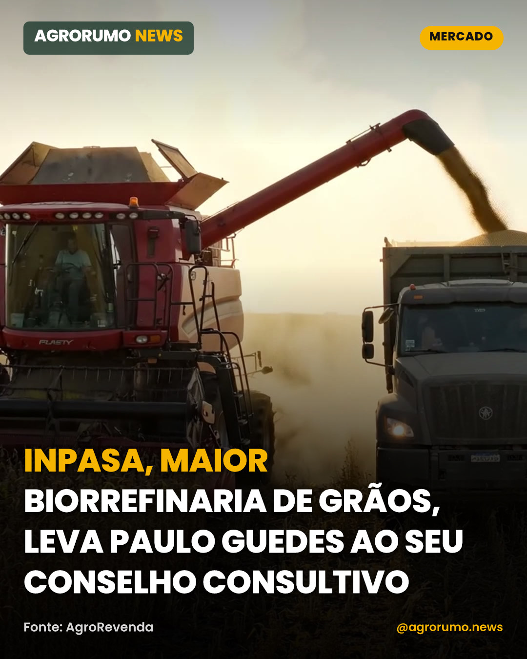 Inpasa, maior biorrefinaria de grãos, leva Paulo Guedes ao seu Conselho Consultivo
