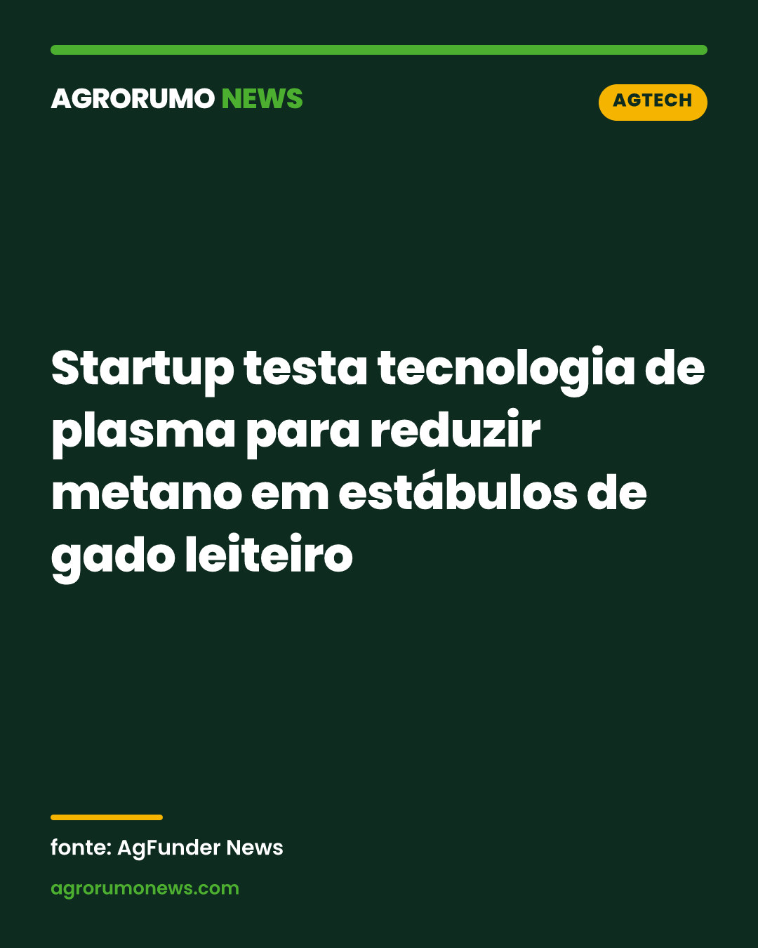 Startup testa tecnologia de plasma para reduzir metano em estábulos de gado leiteiro