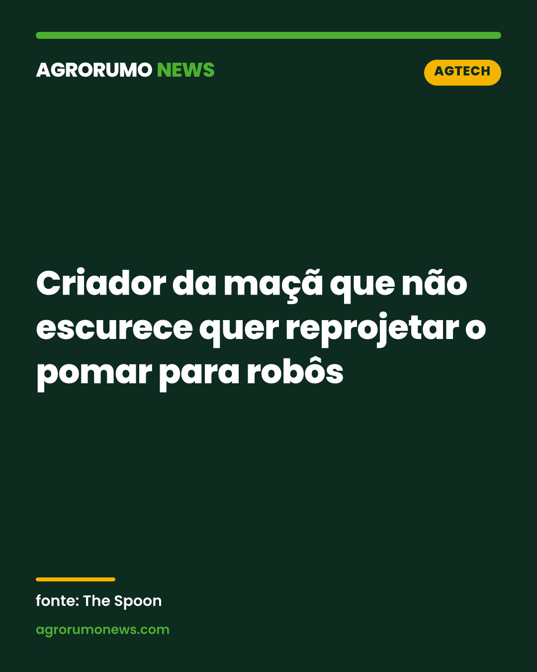 Criador da maçã que não escurece quer reprojetar o pomar para robôs