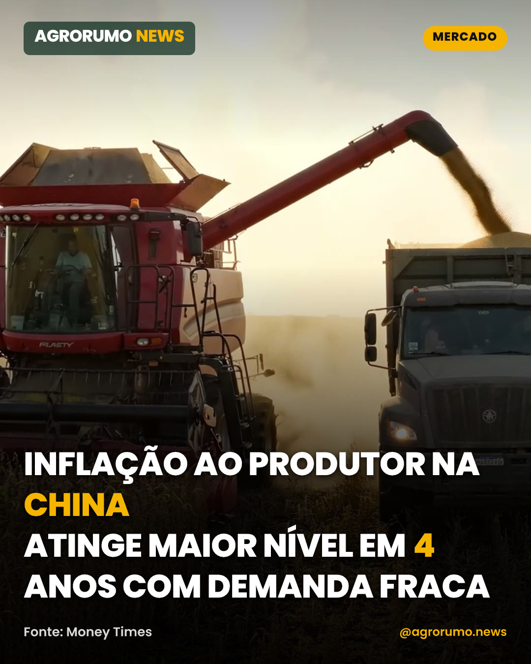 Inflação ao produtor na China atinge maior nível em 4 anos com demanda fraca