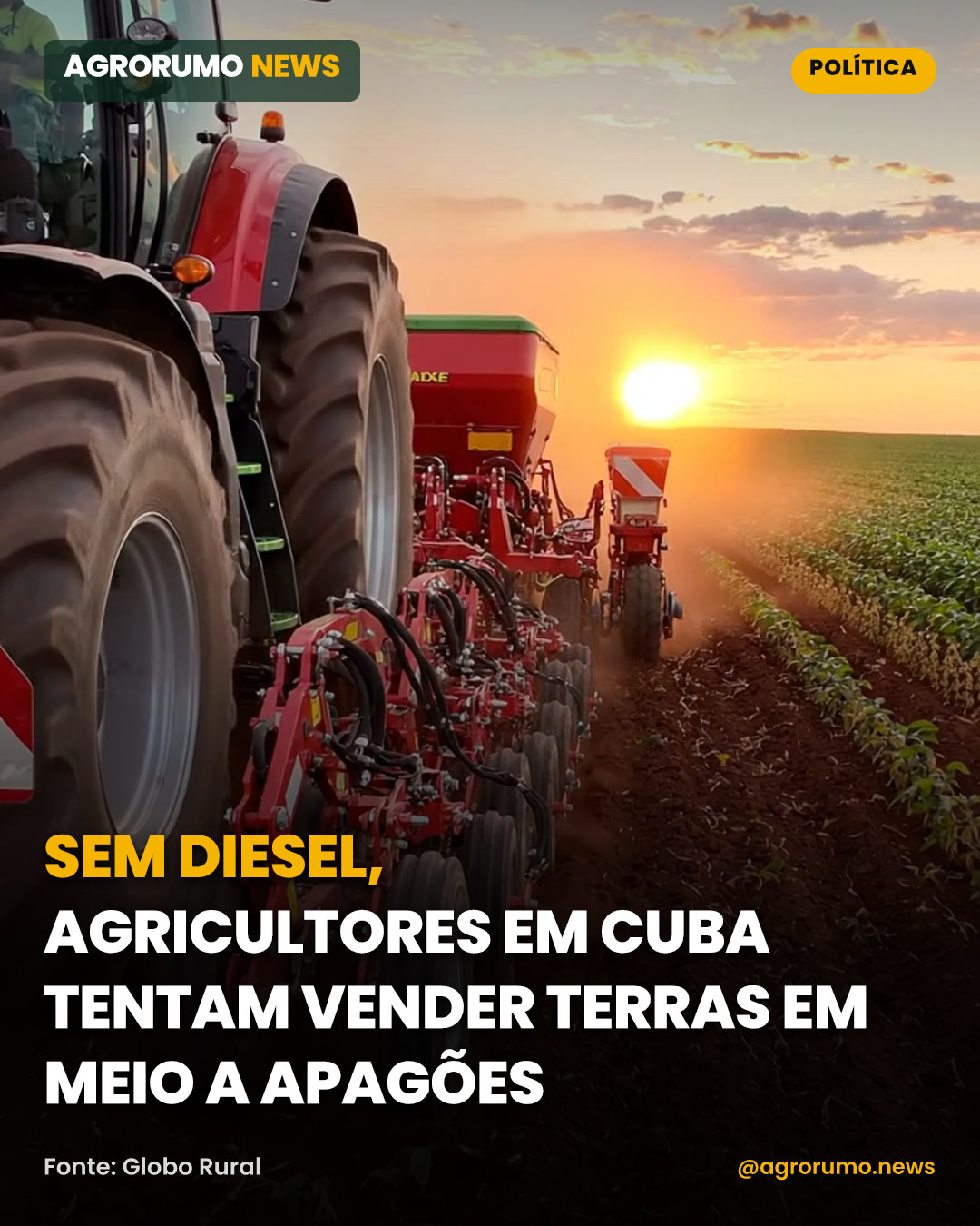 Sem diesel, agricultores em Cuba tentam vender terras em meio a apagões