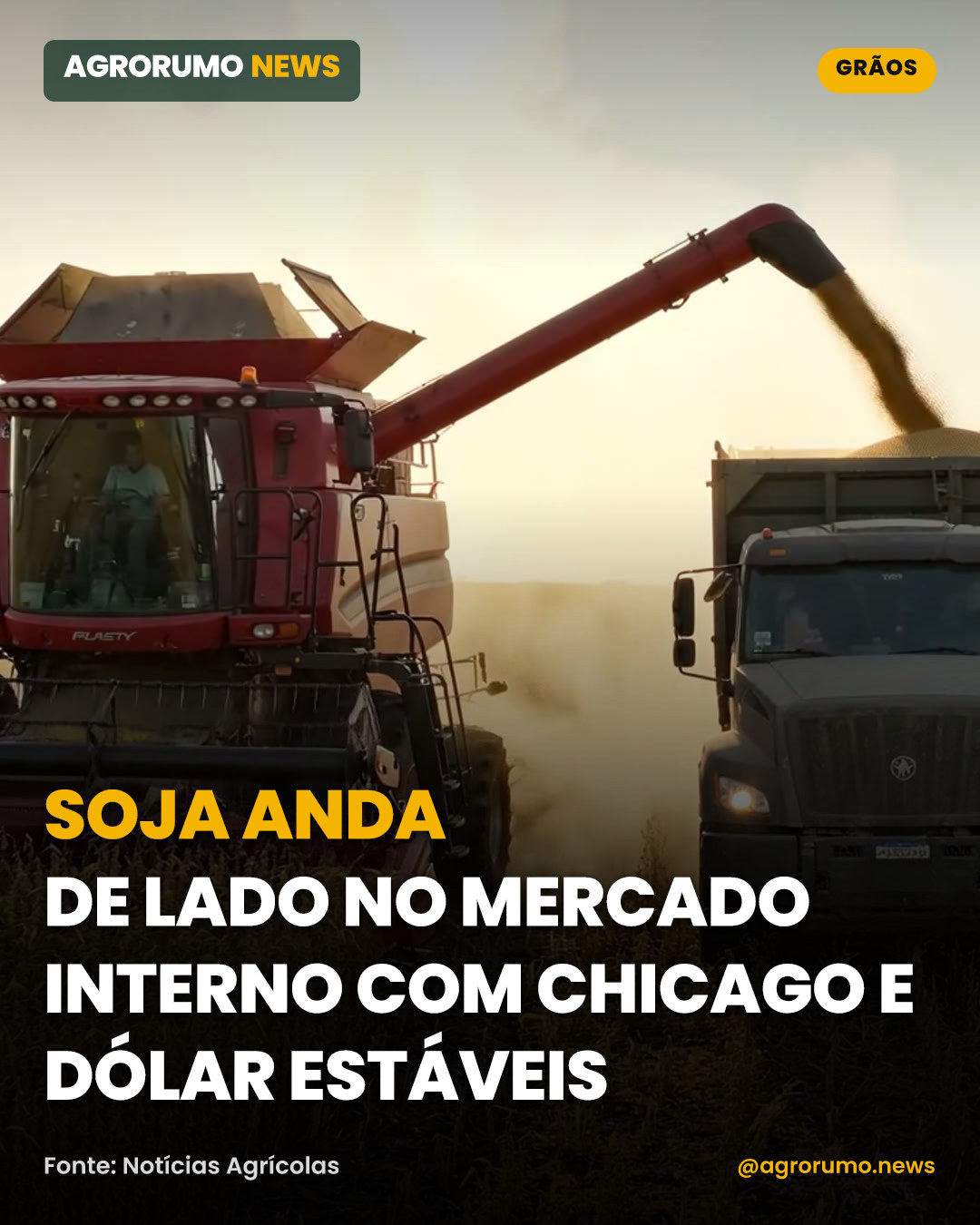 Soja anda de lado no mercado interno com Chicago e dólar estáveis