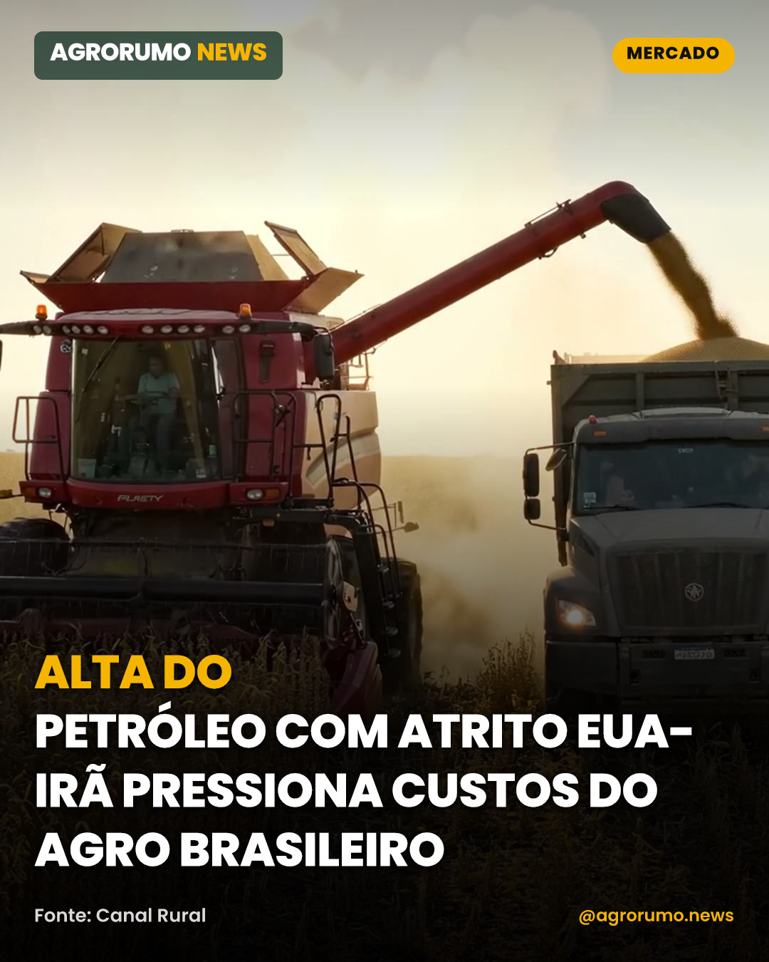 Alta do petróleo com atrito EUA-Irã pressiona custos do agro brasileiro
