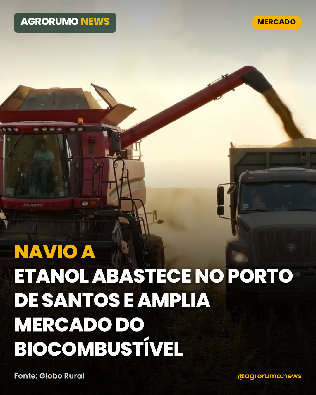 Navio a etanol abastece no Porto de Santos e amplia mercado do biocombustível