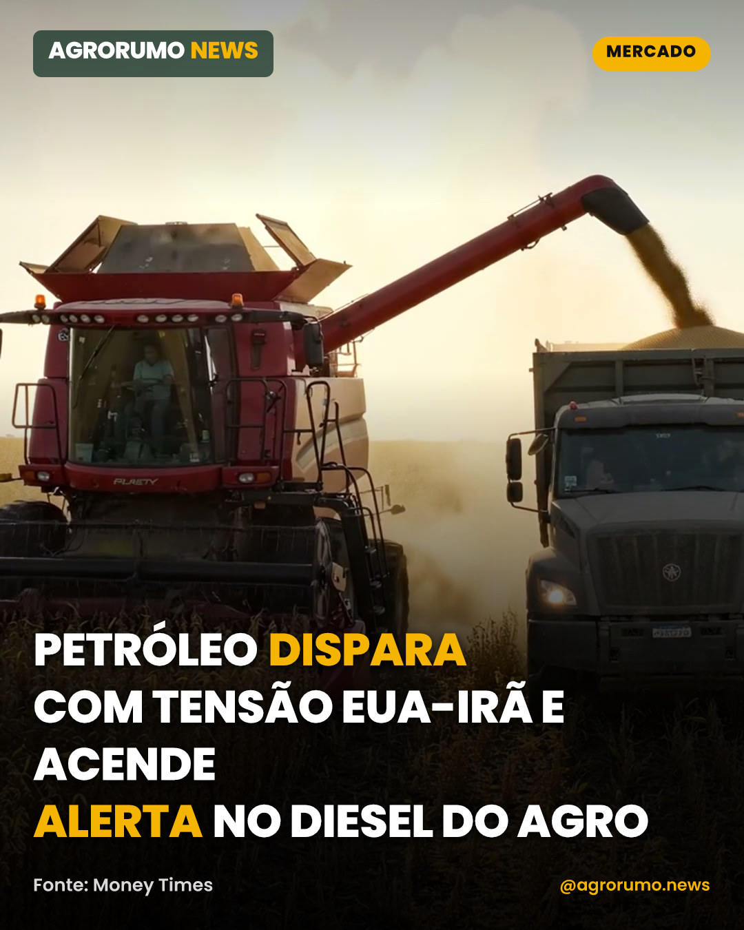 Petróleo dispara com tensão EUA-Irã e acende alerta no diesel do agro