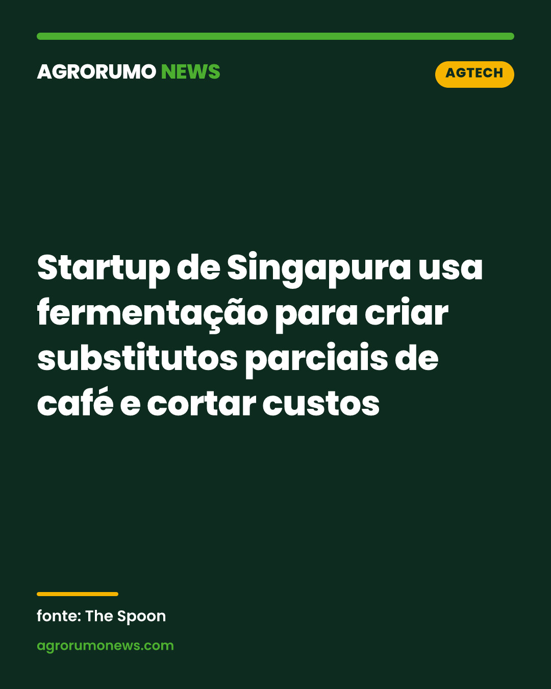 Startup de Singapura usa fermentação para criar substitutos parciais de café e cortar custos