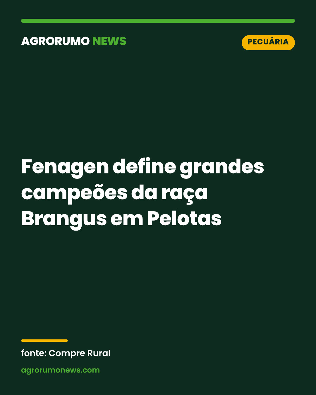 Fenagen define grandes campeões da raça Brangus em Pelotas