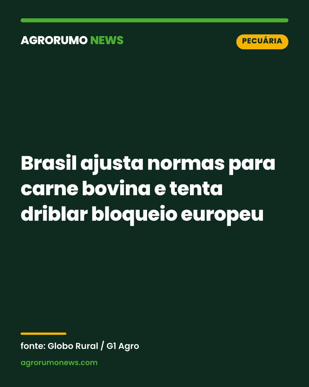 Brasil ajusta normas para carne bovina e tenta driblar bloqueio europeu