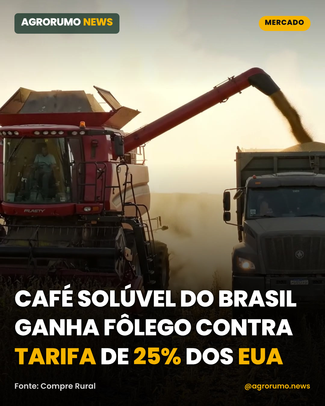Café solúvel do Brasil ganha fôlego contra tarifa de 25% dos EUA