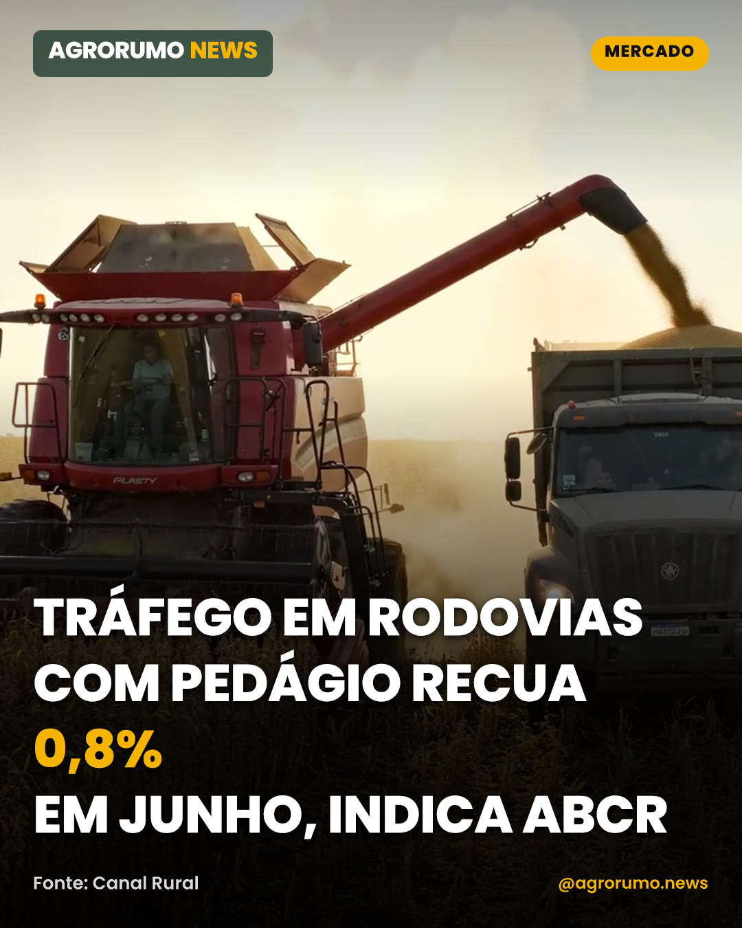 Tráfego em rodovias com pedágio recua 0,8% em junho, indica ABCR