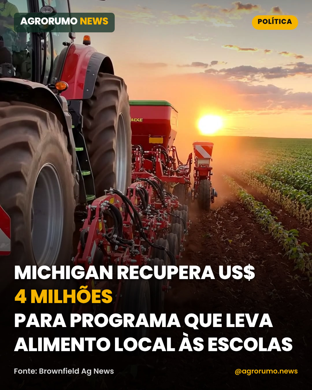 Michigan recupera US$ 4 milhões para programa que leva alimento local às escolas