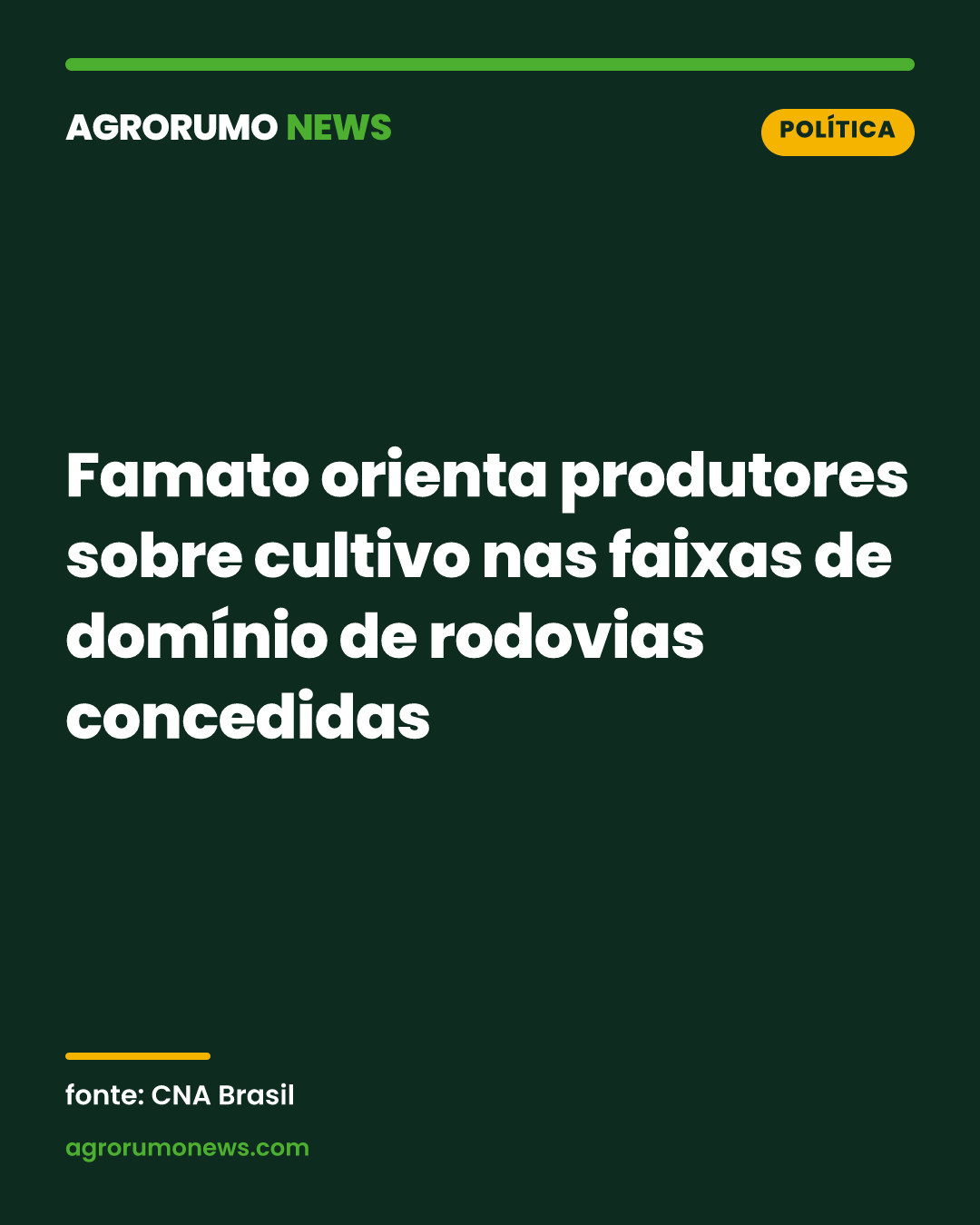 Famato orienta produtores sobre cultivo nas faixas de domínio de rodovias concedidas
