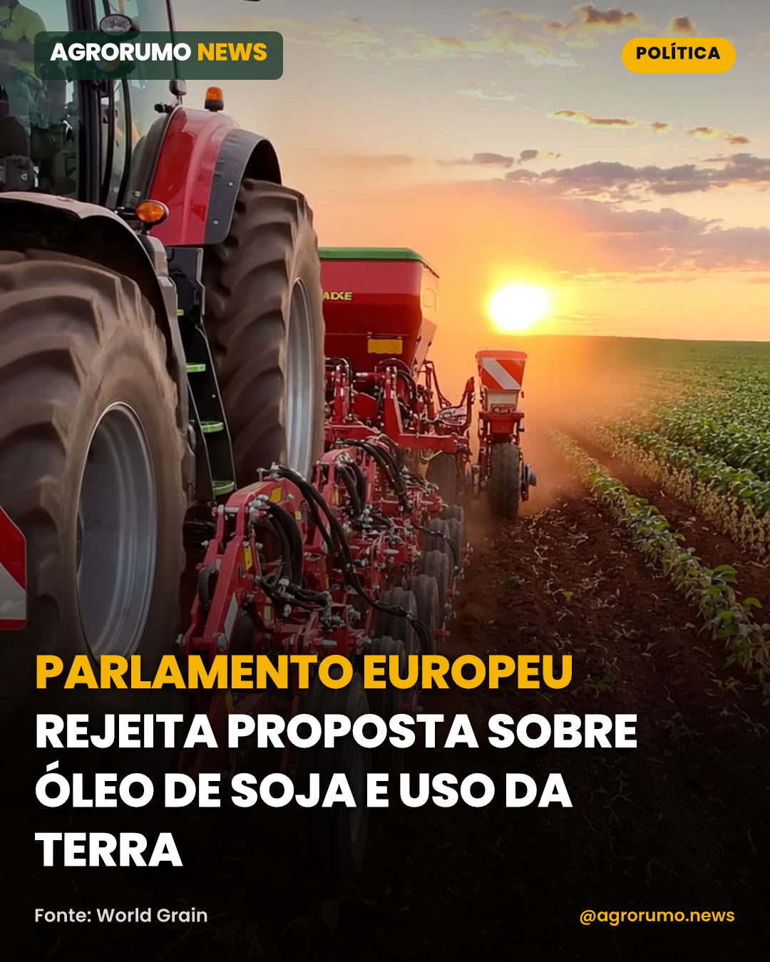 Parlamento Europeu rejeita proposta sobre óleo de soja e uso da terra
