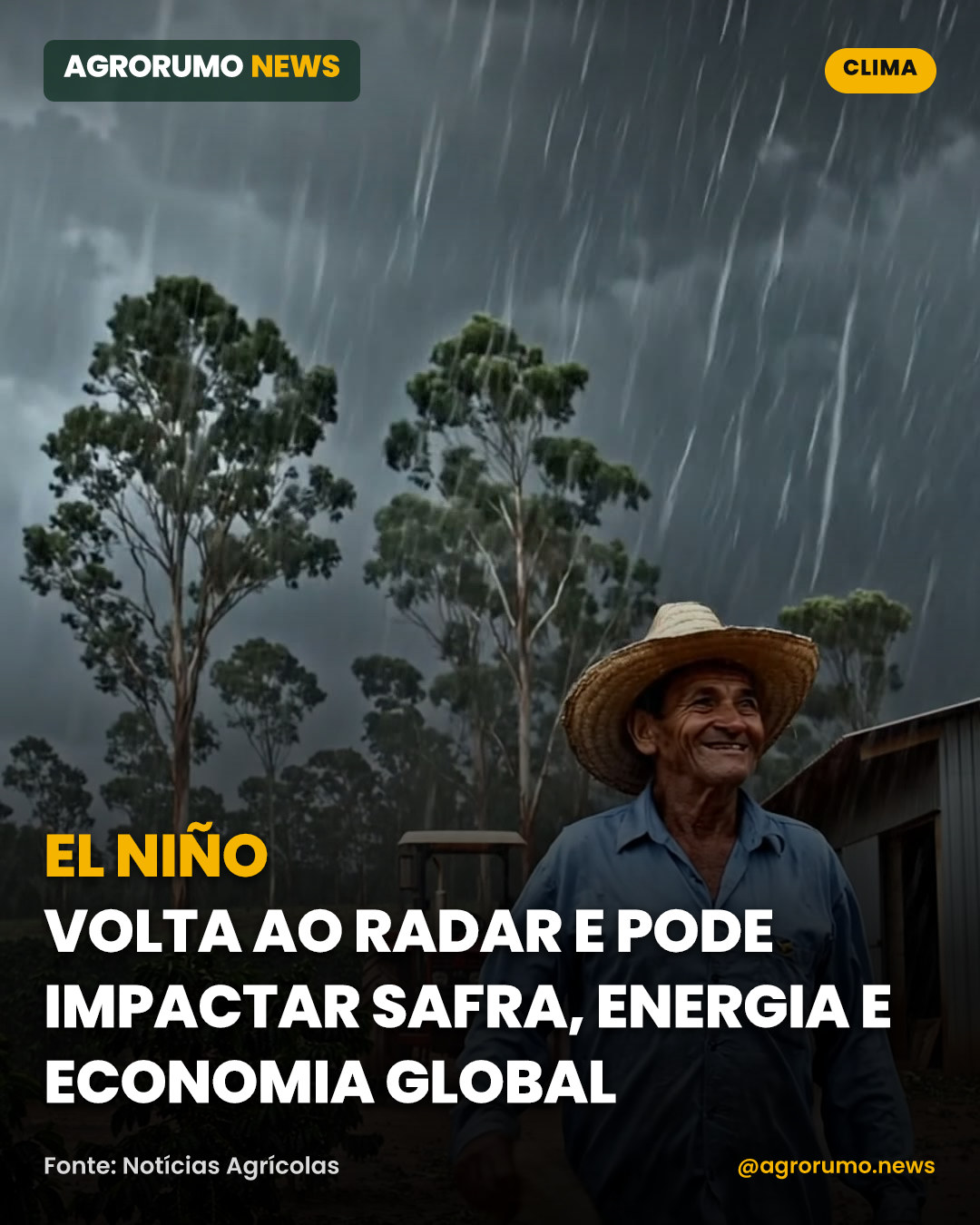 El Niño volta ao radar e pode impactar safra, energia e economia global