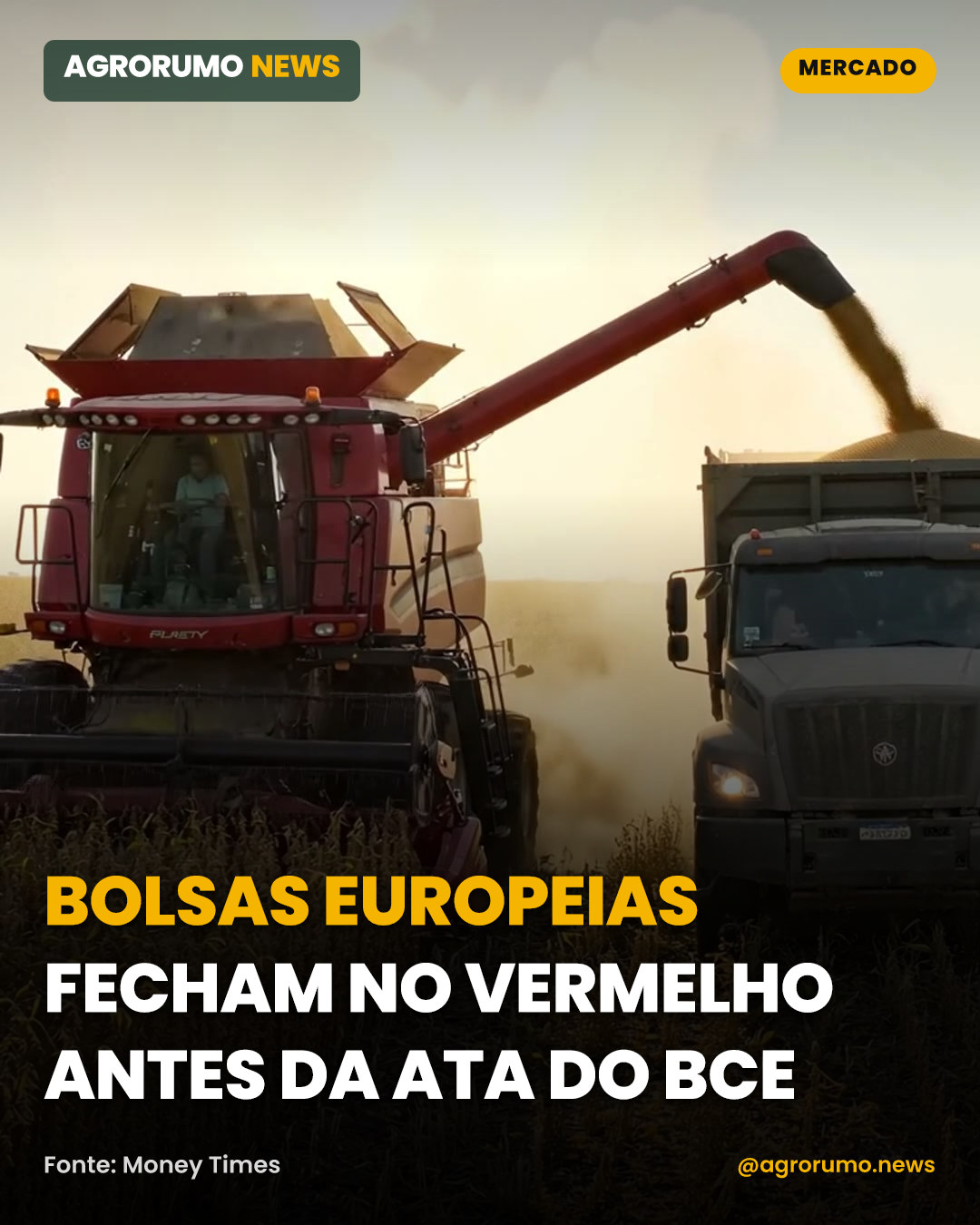 Bolsas europeias fecham no vermelho antes da ata do BCE