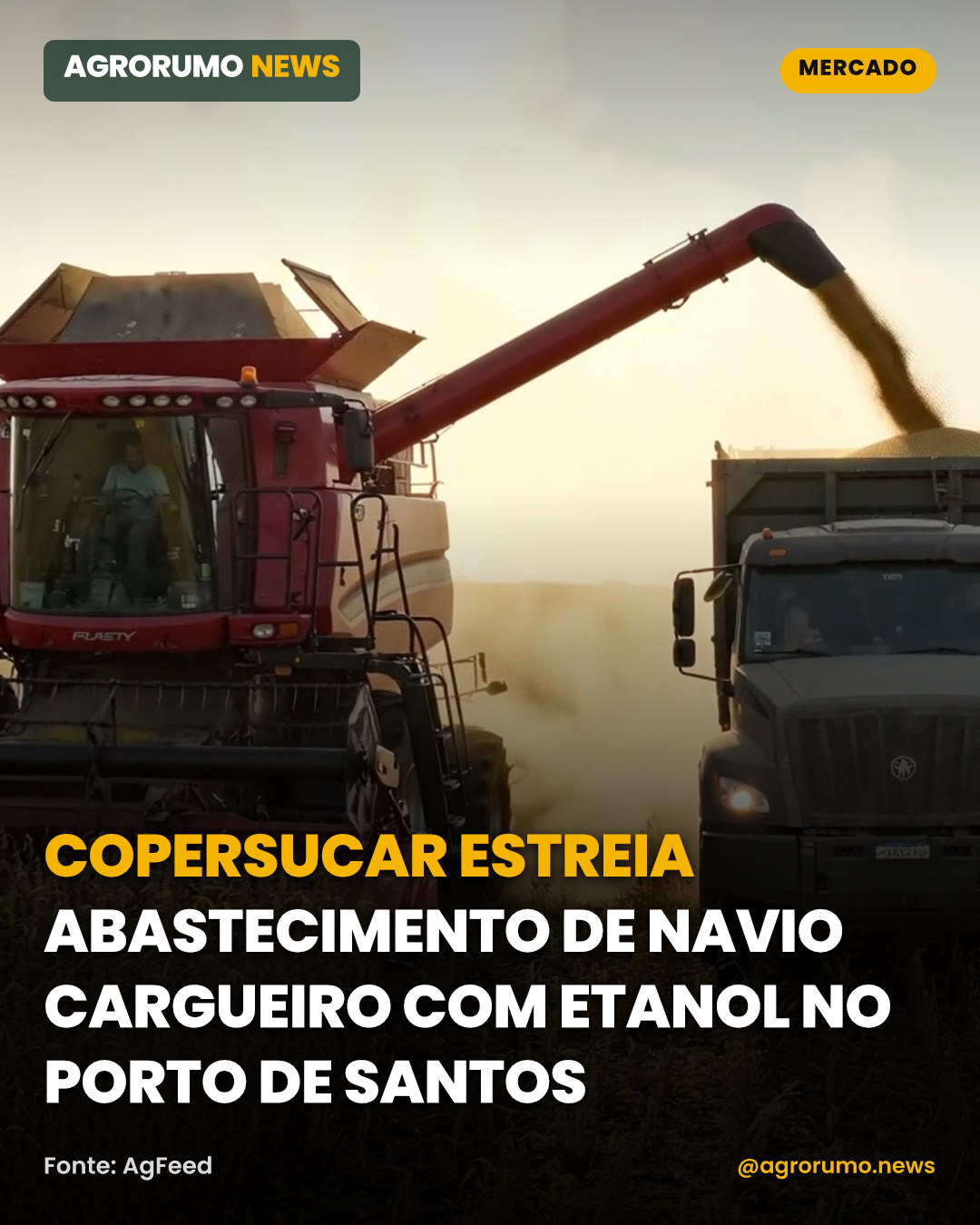 Copersucar estreia abastecimento de navio cargueiro com etanol no Porto de Santos