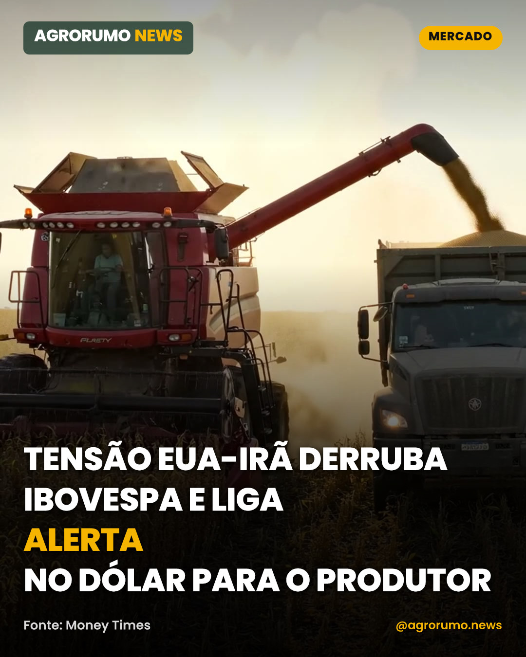 Tensão EUA-Irã derruba Ibovespa e liga alerta no dólar para o produtor