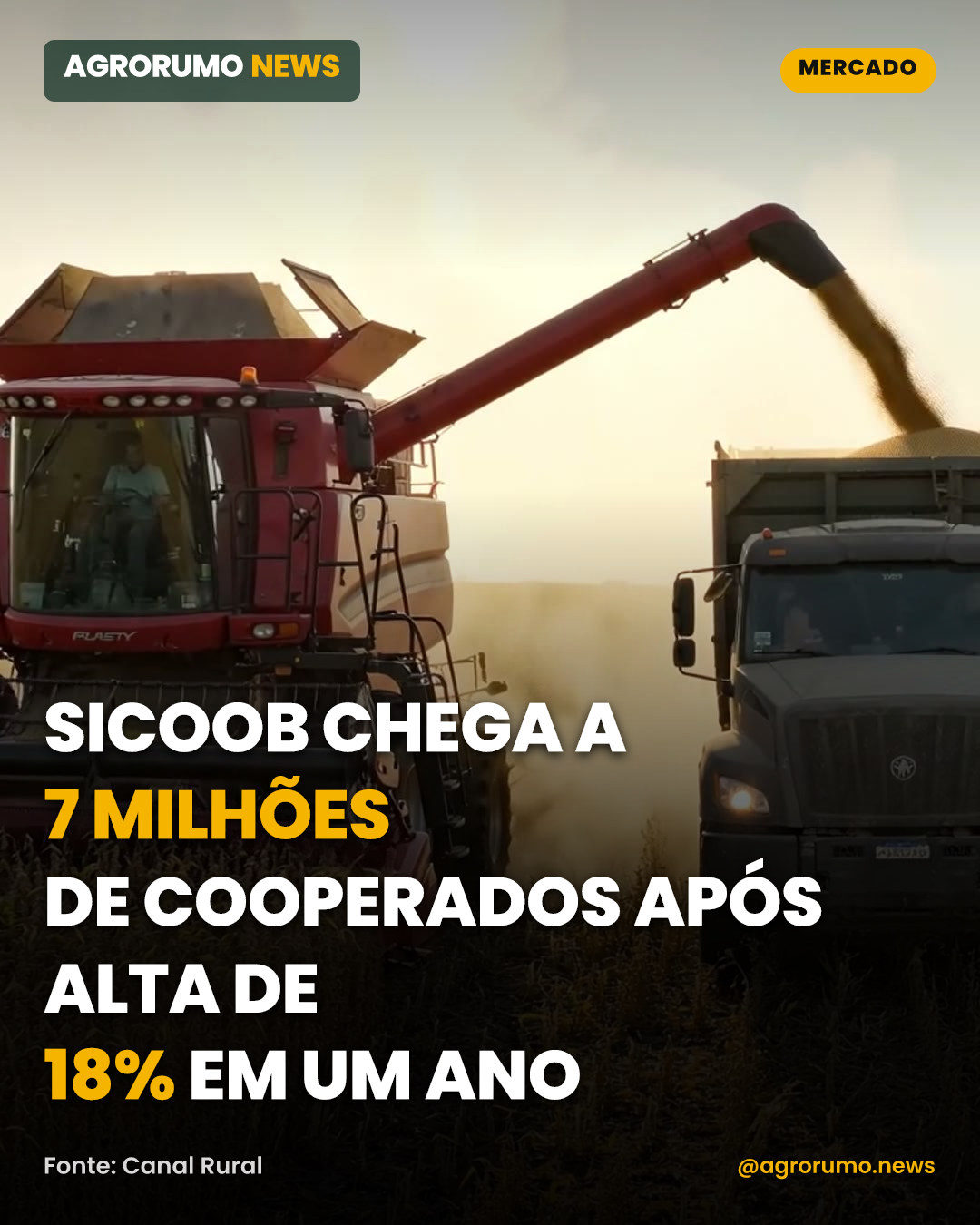 Sicoob chega a 7 milhões de cooperados após alta de 18% em um ano
