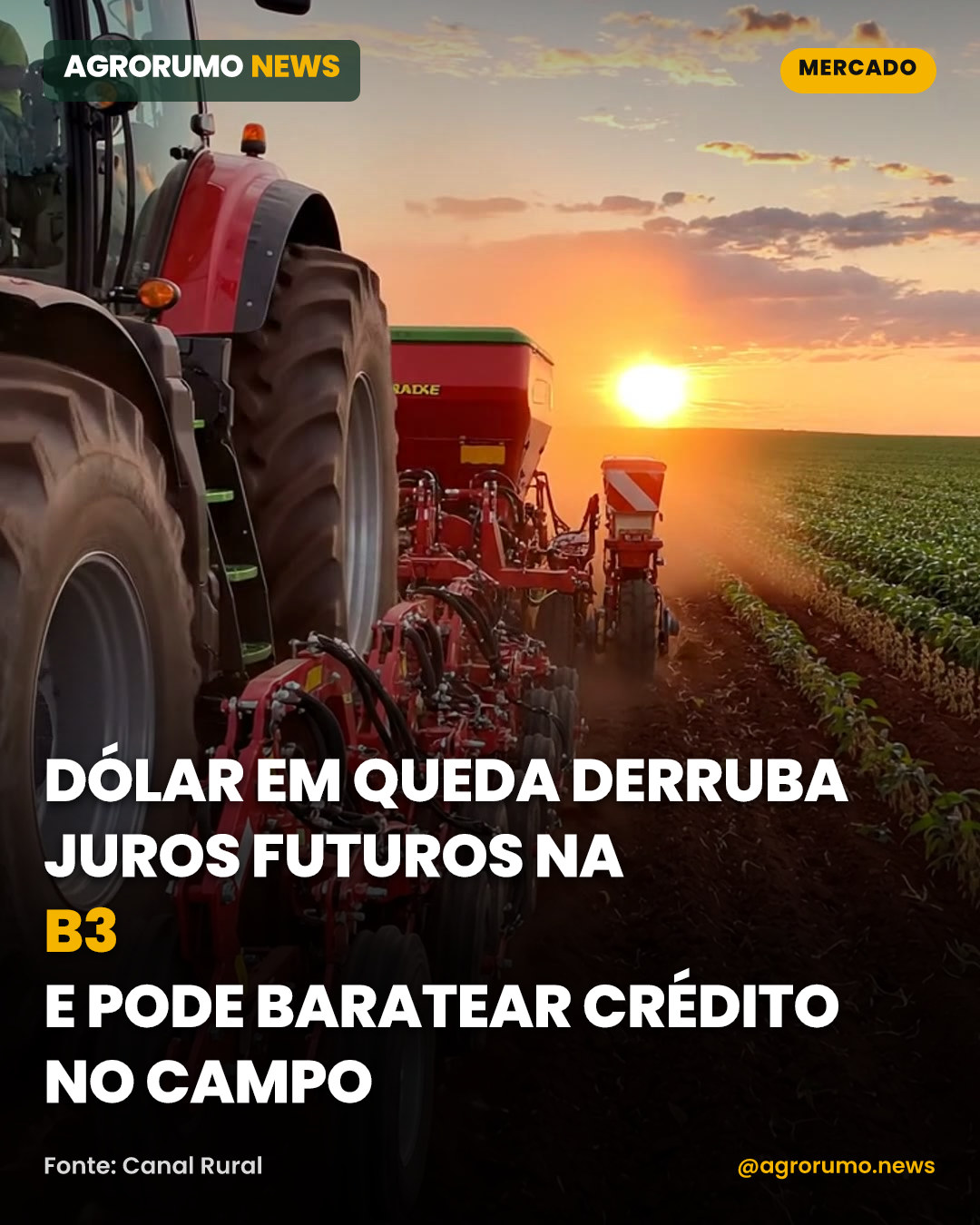 Dólar em queda derruba juros futuros na B3 e pode baratear crédito no campo