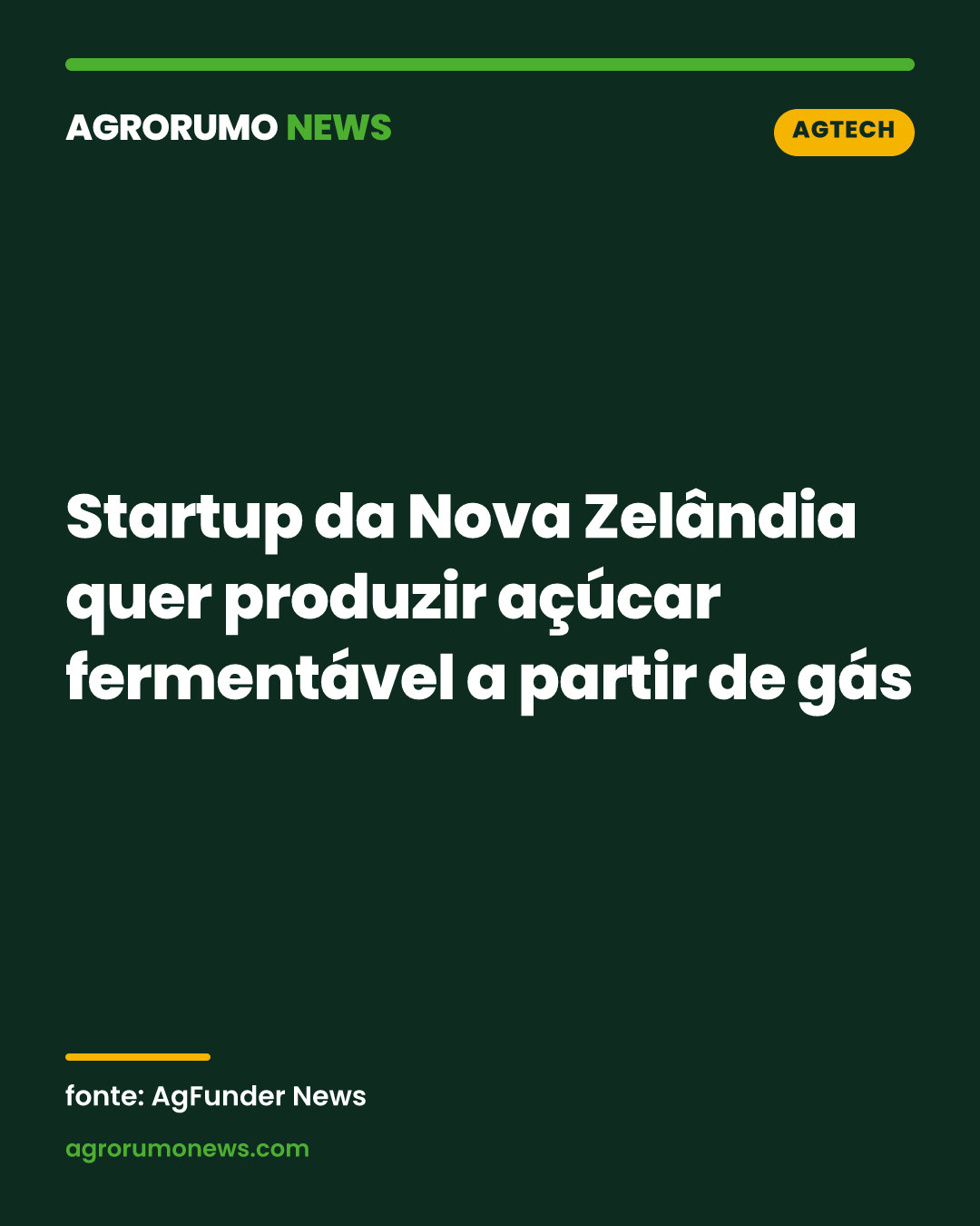Startup da Nova Zelândia quer produzir açúcar fermentável a partir de gás