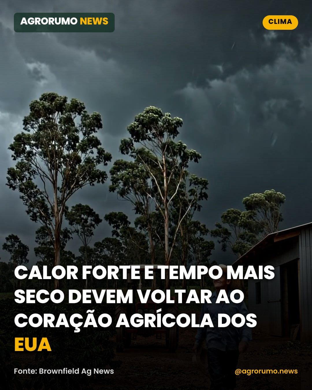 Calor forte e tempo mais seco devem voltar ao coração agrícola dos EUA