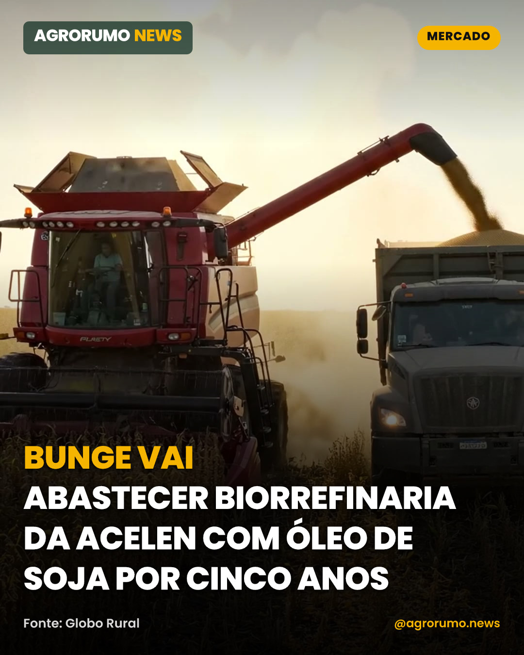 Bunge vai abastecer biorrefinaria da Acelen com óleo de soja por cinco anos