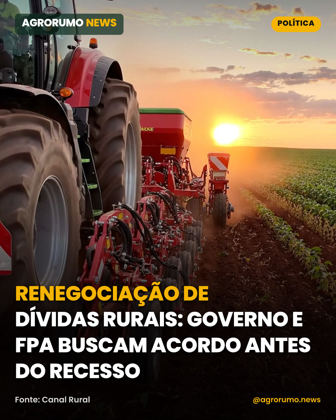 Renegociação de dívidas rurais: governo e FPA buscam acordo antes do recesso