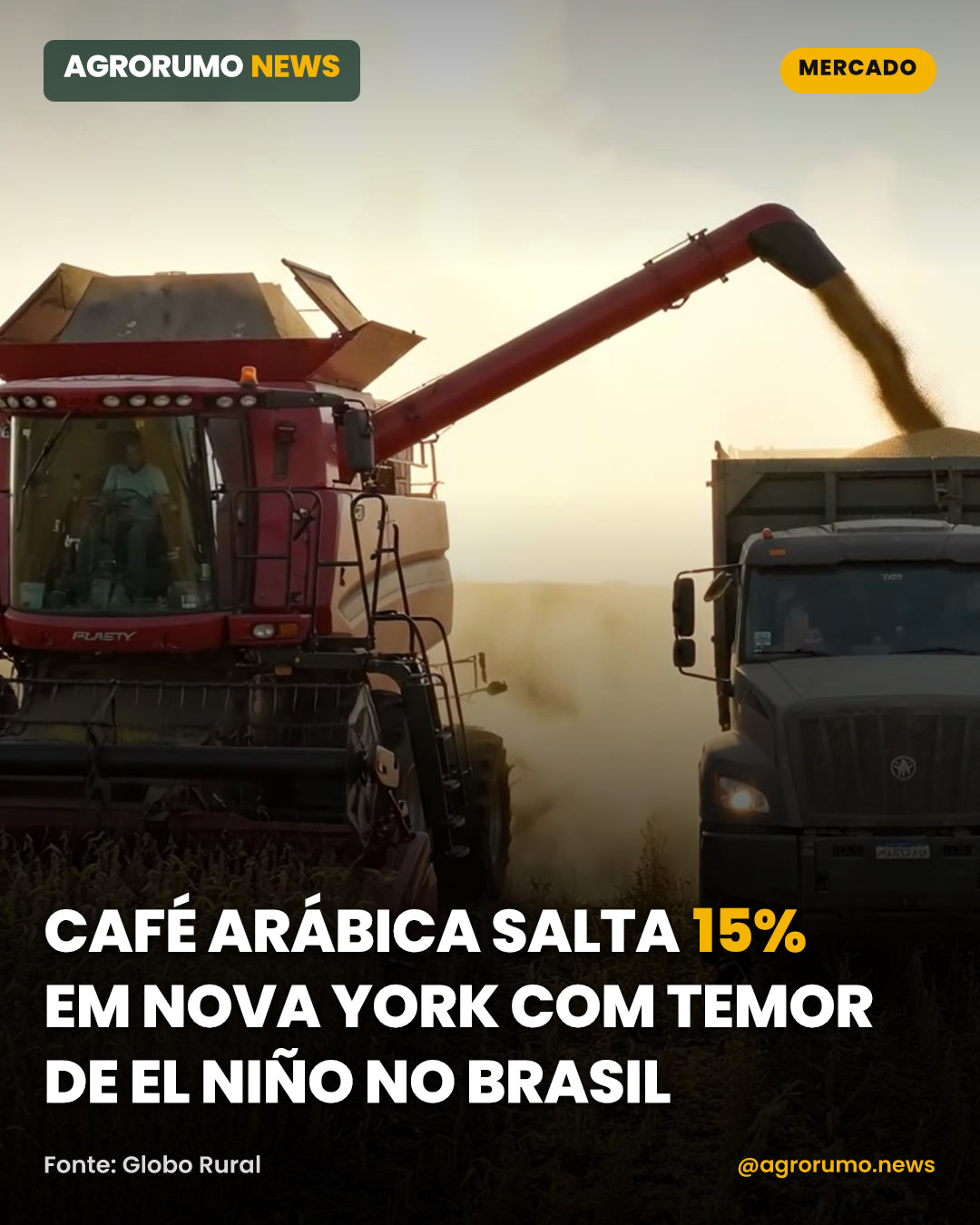 Café arábica salta 15% em Nova York com temor de El Niño no Brasil