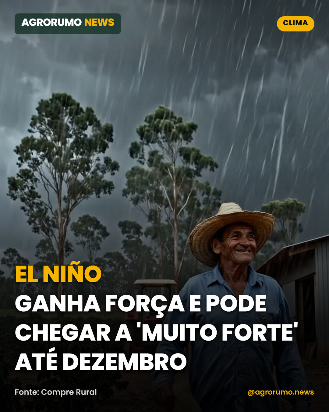 El Niño ganha força e pode chegar a 'muito forte' até dezembro