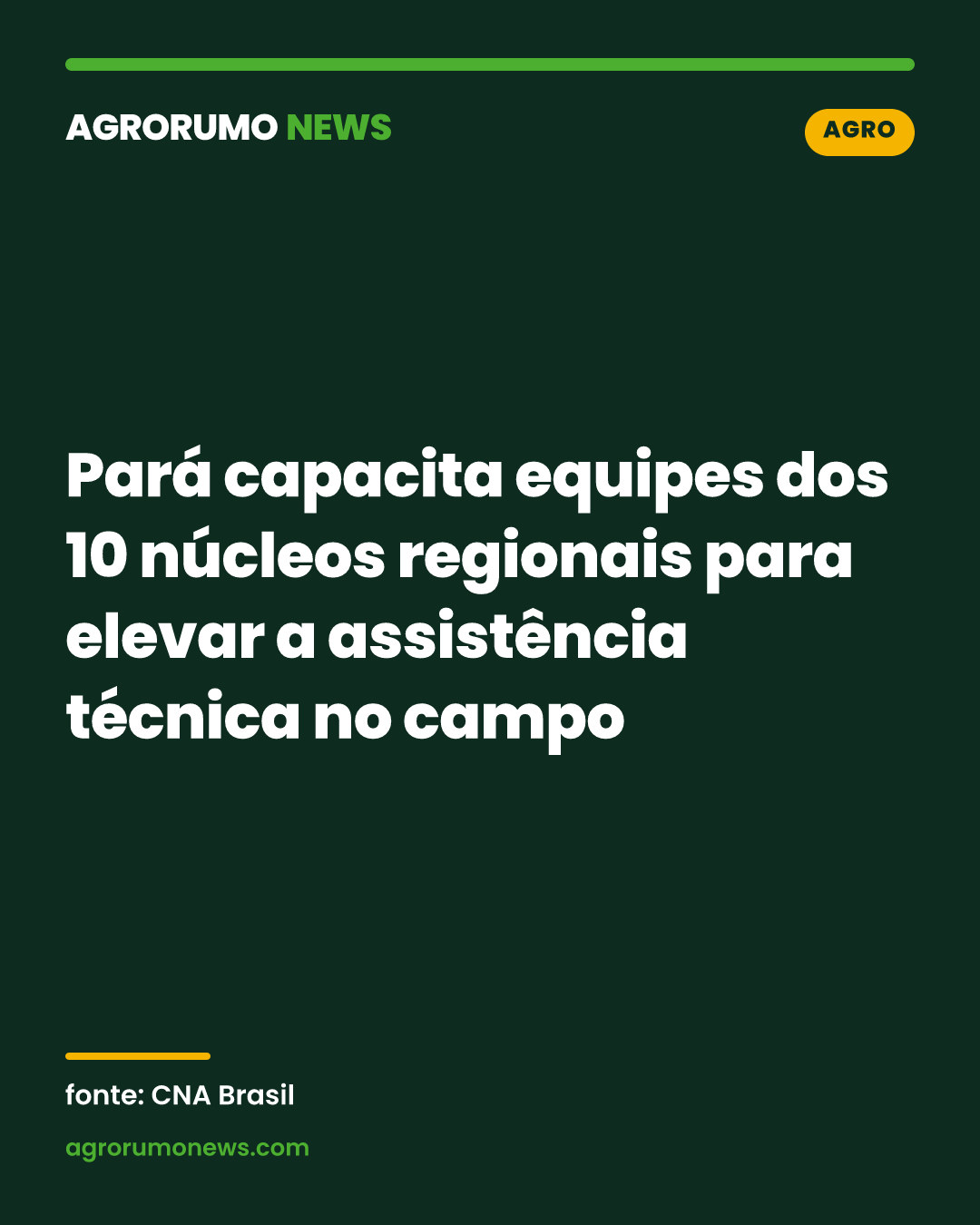 Pará capacita equipes dos 10 núcleos regionais para elevar a assistência técnica no campo