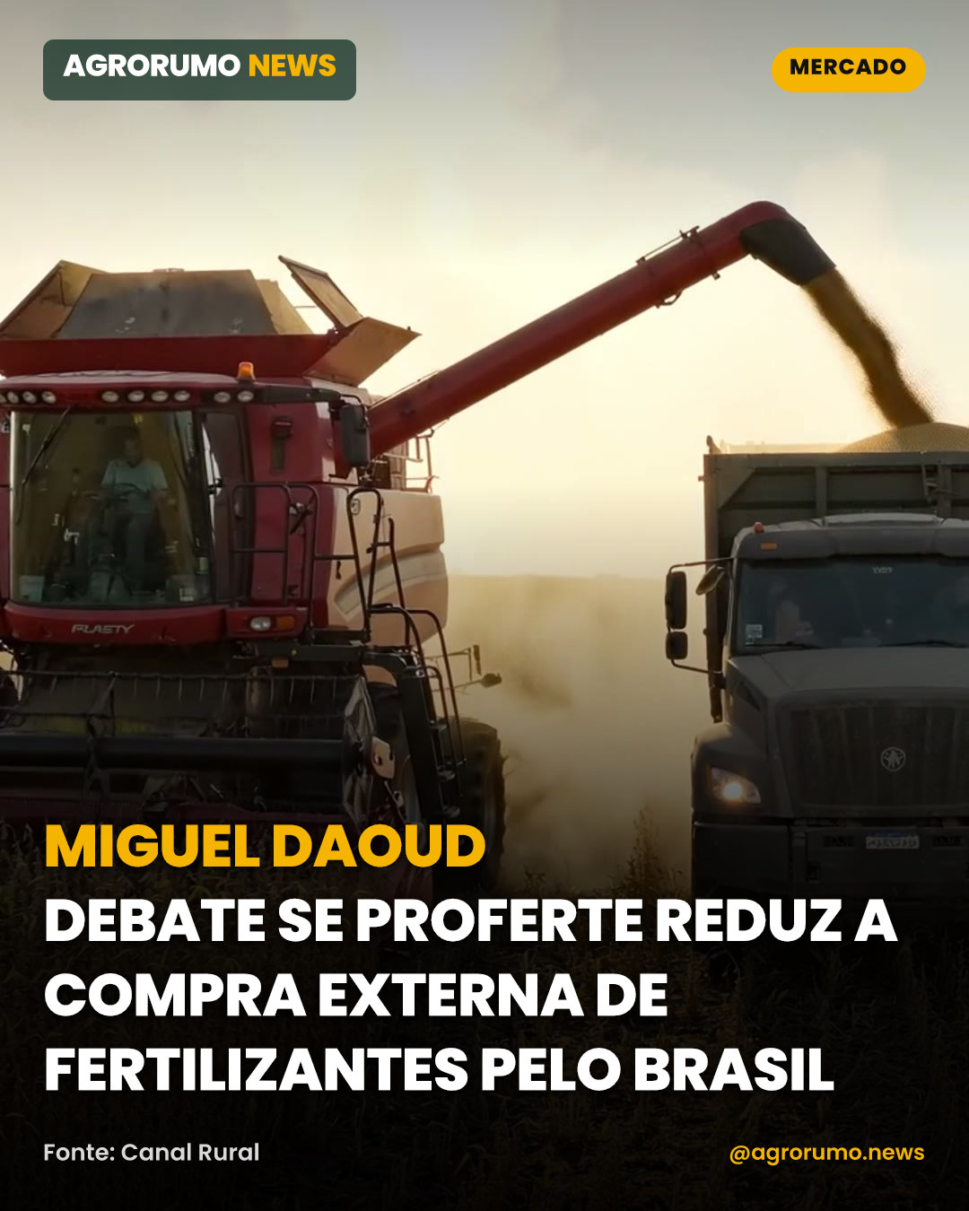 Miguel Daoud debate se Proferte reduz a compra externa de fertilizantes pelo Brasil