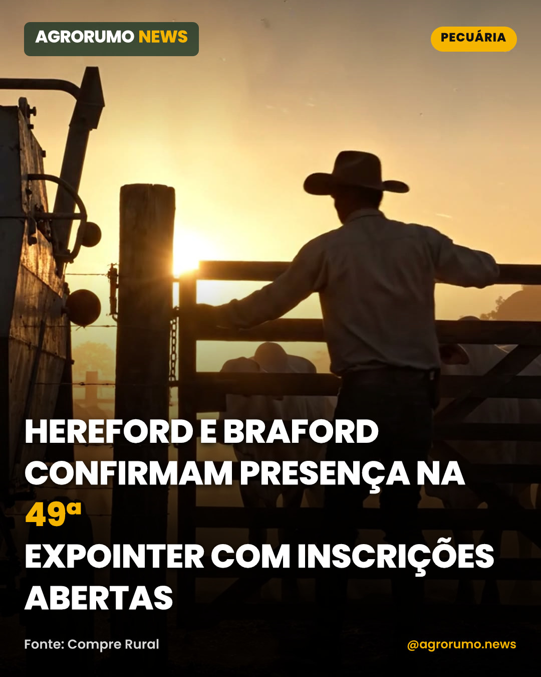 Hereford e Braford confirmam presença na 49ª Expointer com inscrições abertas