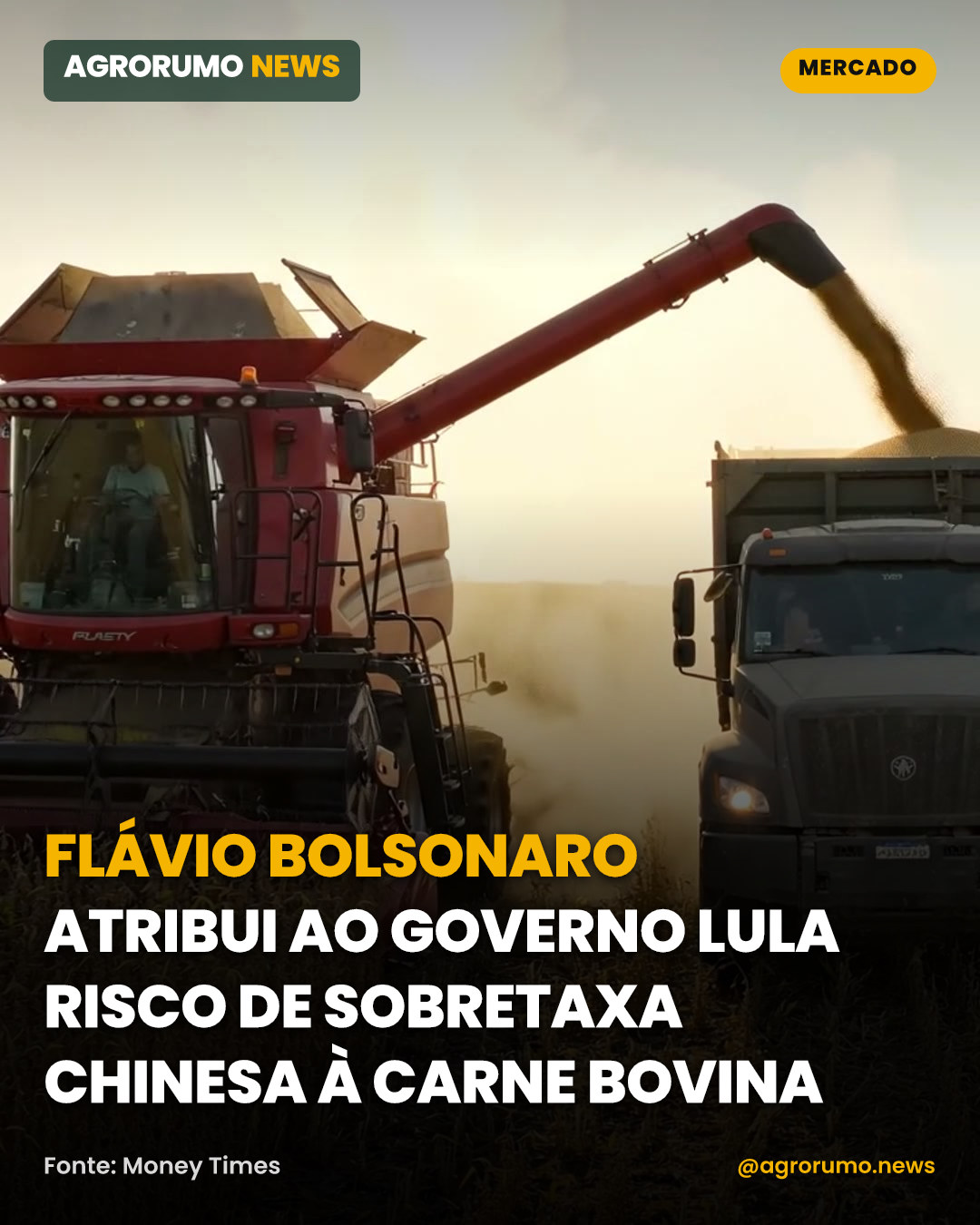 Flávio Bolsonaro atribui ao governo Lula risco de sobretaxa chinesa à carne bovina