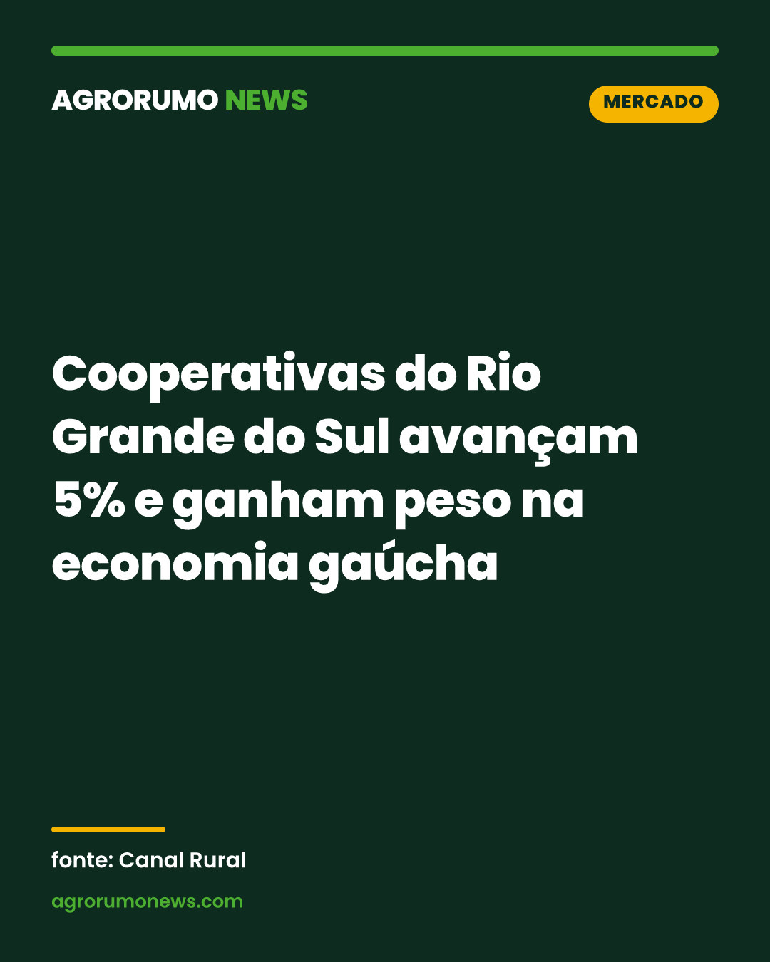 Cooperativas do Rio Grande do Sul avançam 5% e ganham peso na economia gaúcha