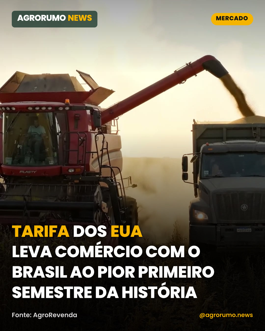 Tarifa dos EUA leva comércio com o Brasil ao pior primeiro semestre da história