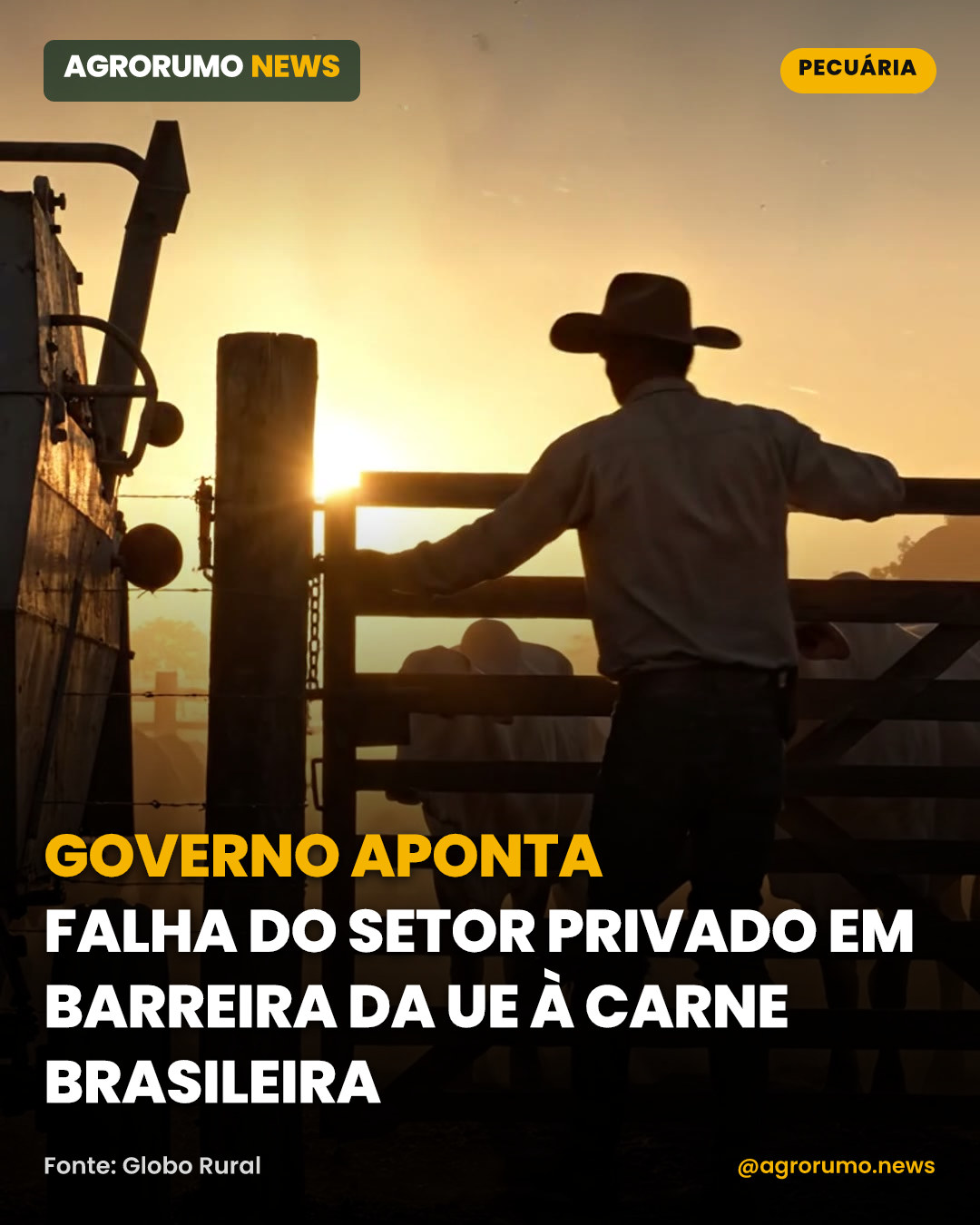 Governo aponta falha do setor privado em barreira da UE à carne brasileira